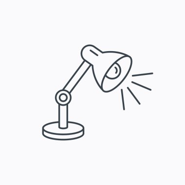 Masa lambası simgesi. Resepsiyon ışık işareti.