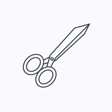 Terzi makas simgesi. Kuaförlük işareti.