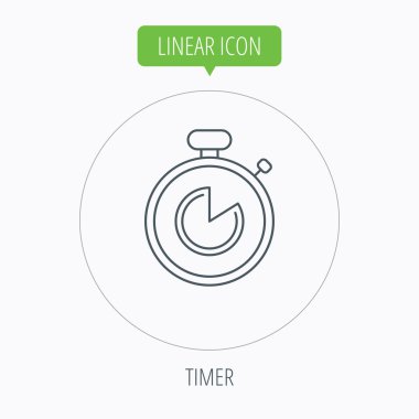 Zamanlayıcı simgesi. Kronometre işareti.