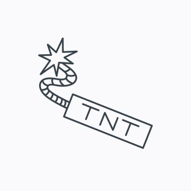 TNT dinamit simgesi. Bomba patlama işareti.