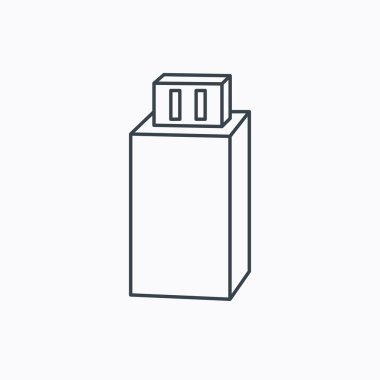 USB götürmek kutsal kişilerin resmi. Sopa işaret flash.