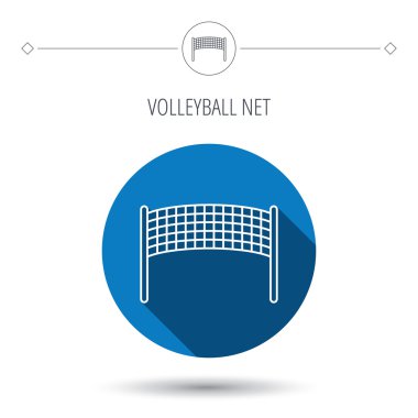 Voleybol net simgesi. Plaj spor oyun işareti.