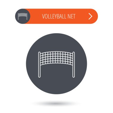 Voleybol net simgesi. Plaj spor oyun işareti.