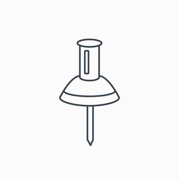 Icono Pushpin. Señal de herramienta Pin . — Vector de stock
