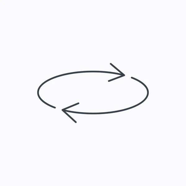 Wiederholungssymbol. Volles Rotationszeichen. — Stockvektor