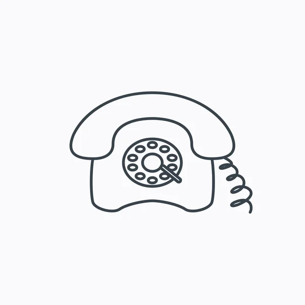 Retro telefoonpictogram. Oude telefoon teken. — Stockvector