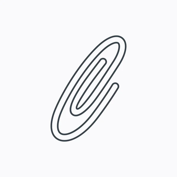 Veiligheidsspeld pictogram. Paperclip teken. — Stockvector