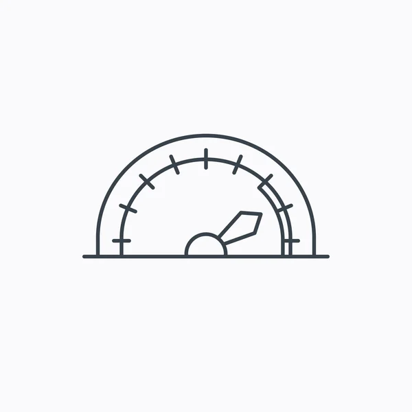 Speedometer icon. Speed tachometer with arrow. — Stock Vector