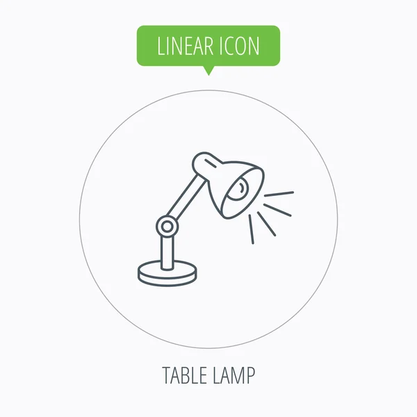 테이블 램프 아이콘입니다. 데스크 라이트 로그인. — 스톡 벡터