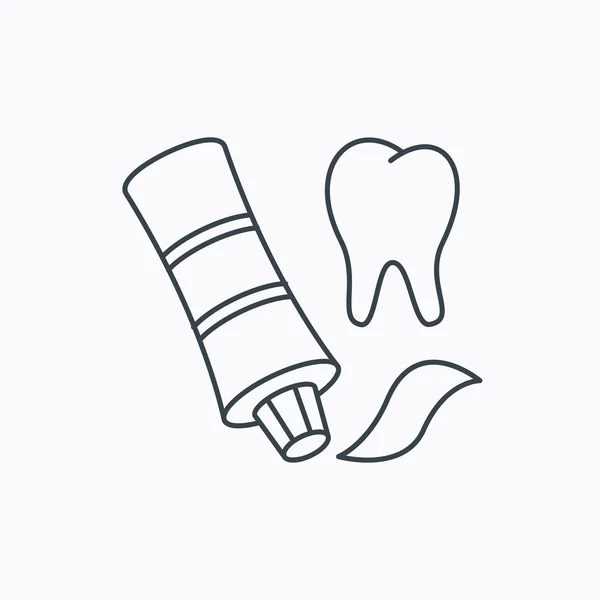 Ícone da pasta de dentes. Dentes sinal de cuidados de saúde . —  Vetores de Stock