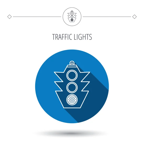교통 신호등 아이콘입니다. 안전 방향 조절. — 스톡 벡터