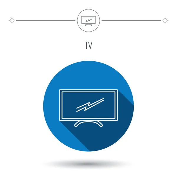 Icône TV LCD. Signe mené de moniteur . — Image vectorielle