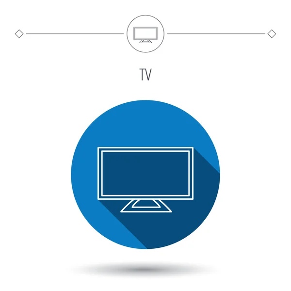 Lcd tv 아이콘입니다. 모니터 표시. — 스톡 벡터