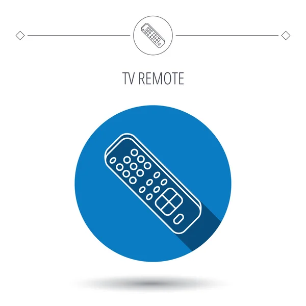 Icono de control remoto. Señal de canales de TV . — Vector de stock