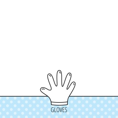 Lastik eldiven simgesi. Lateks el koruma işareti.