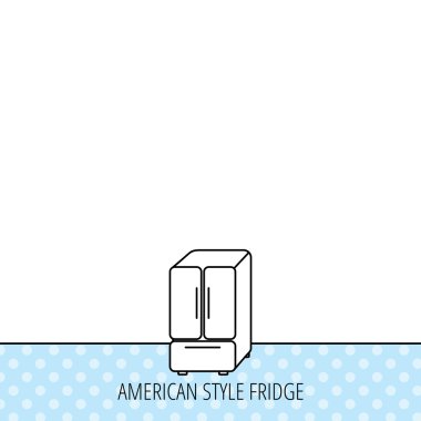 Amerikan buzdolabı simgesi. Buzdolabı işareti.