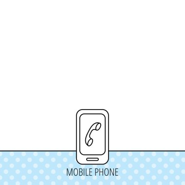 Akıllı telefon simgesi. Cep telefonu dokunmatik ekran işareti ile