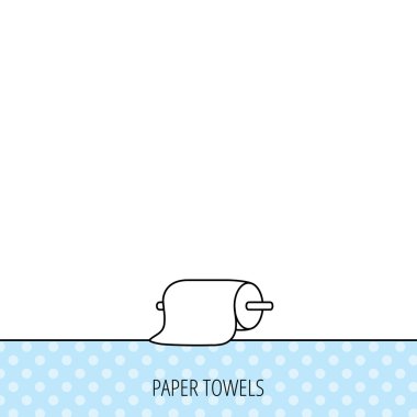 Kağıt havlu simgesi. Mutfak hijyen işareti.