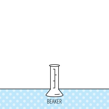 Ölçek simgesi. Laboratuvar şişesi işareti.