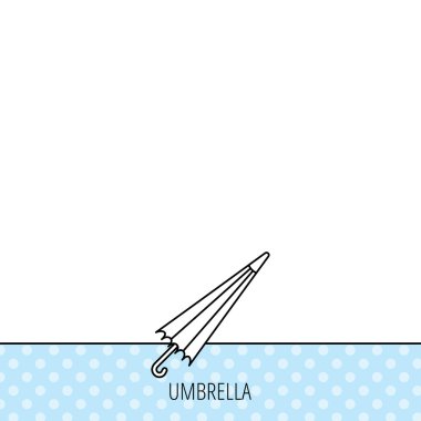 Şemsiye simgesi. Su koruma işareti.