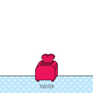 Ekmek kızartma makinesi simgesi. Sandviç makinesi işareti.