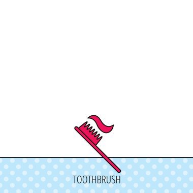 Diş fırçası simgesi. Diş macunu işareti.