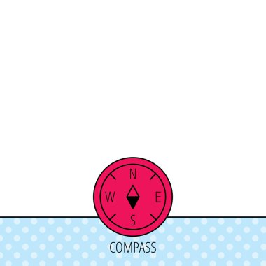 Pusula simgesini. Coğrafi yönlendirme işareti.