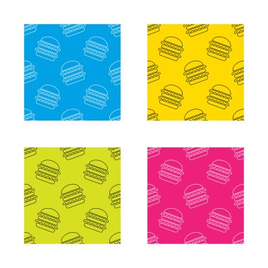 Hamburger simgesi. Fast food işareti.