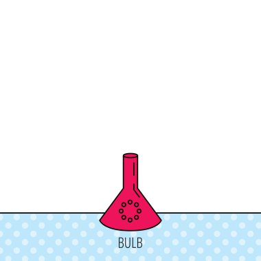 Laboratuvar ampul veya ölçek simgesi. Kimya işareti.