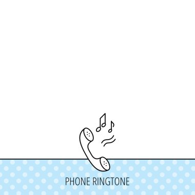 Telefon simgesi. Çağrı adı melodi.