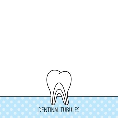 Dentinal tubules icon. Tooth medicine sign. clipart