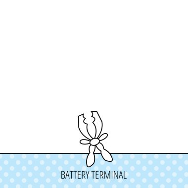 Terminal elektrik simgesi. Pilin şarj edilmesi.