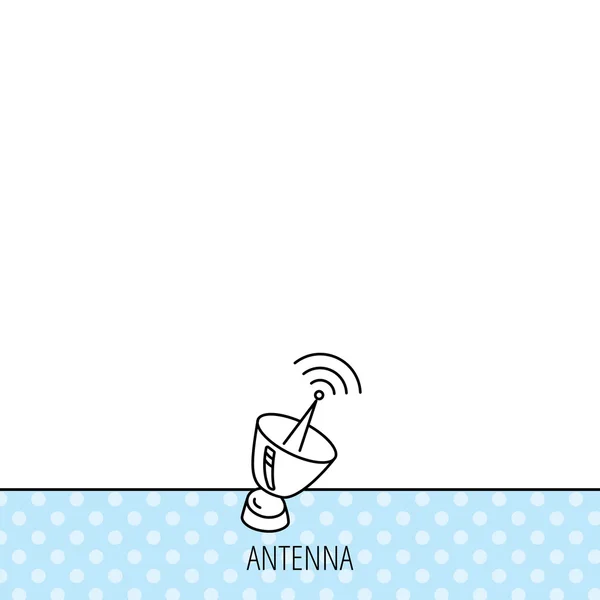 Antenna icon. Sputnik satellite sign. — Stock Vector