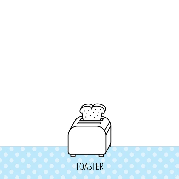 Иконка тостера. Бутербродный знак . — стоковый вектор