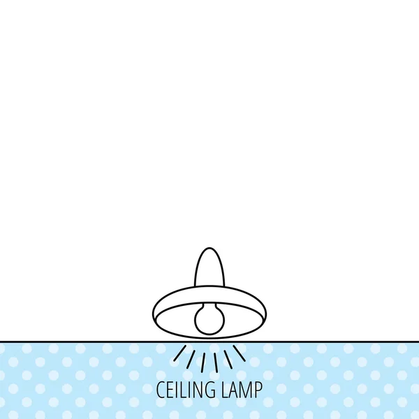 Ceiling lamp icon. Light illumination sign. — Stock Vector