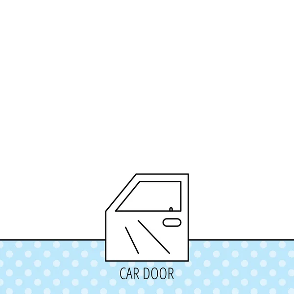 Icône porte de voiture. Signe de verrouillage automobile . — Image vectorielle