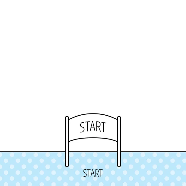 Start banner icoon. Marathon checkpoint teken. — Stockvector