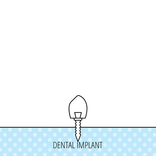 Ikona implantu. Ustnej protezy znak. — Wektor stockowy