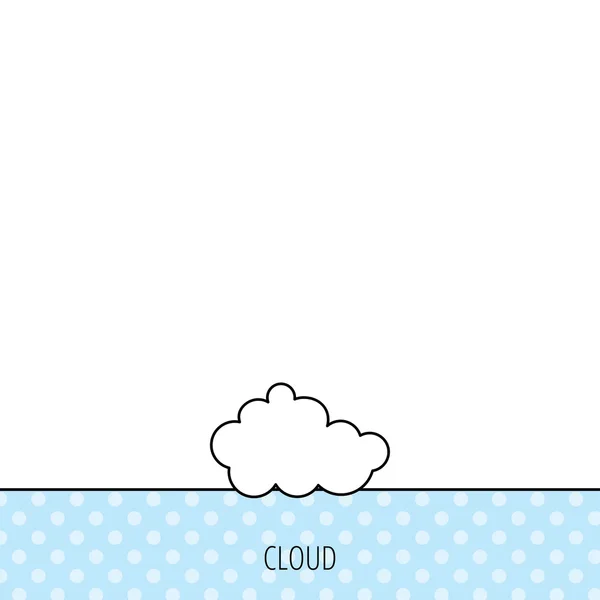 Icône Cloud. Panneau météo couvert . — Image vectorielle