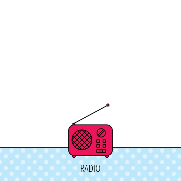 Icône radio. Signe récepteur musical rétro . — Image vectorielle