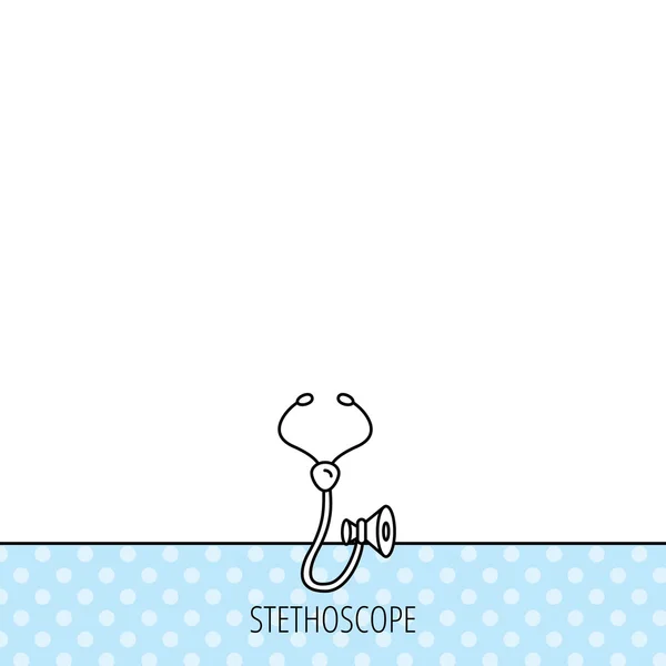 Icona dello stetoscopio. Attrezzature mediche . — Vettoriale Stock