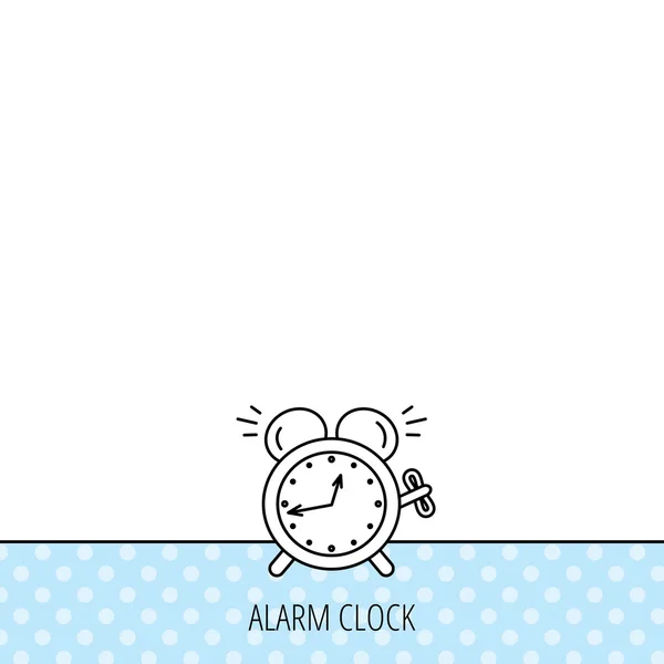 Alarm clock icon. Mechanical retro time sign. — Stock Vector