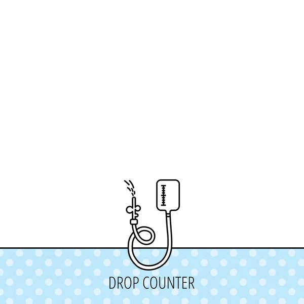 Drop counter icon. Medical procedure sign. — Stock Vector