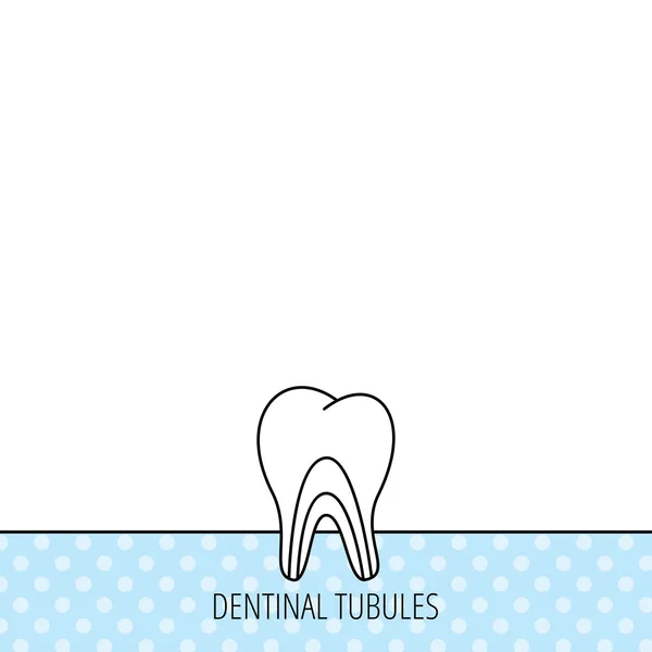 Dentinal tubules icon. Tooth medicine sign. — Stock Vector