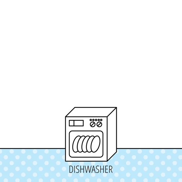 Vaatwasser pictogram. Keuken toestel teken. — Stockvector