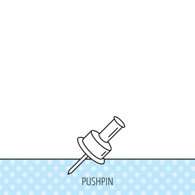 Raptiye simgesini. PIN aracı işareti.