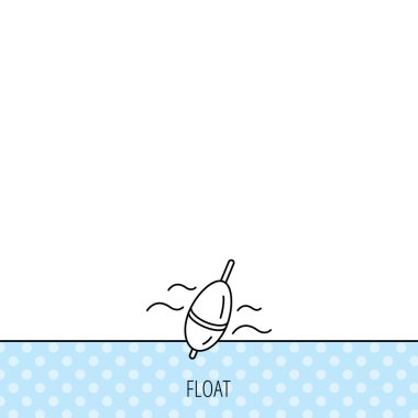 Balık tutma float simgesi. Bobber dalgalar işareti.