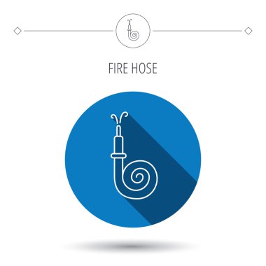 Yangın hortum reel simgesi. İşareti itfaiye istasyonu.