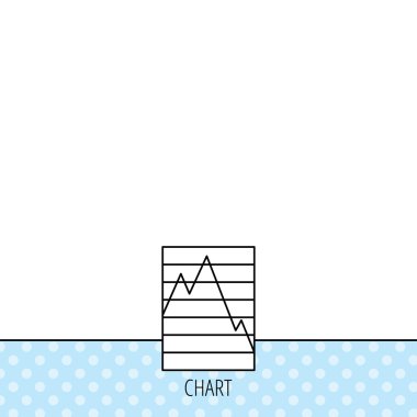 Grafik simgesini. Grafik diyagramı işareti.