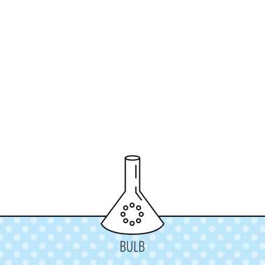 Laboratuvar ampul veya ölçek simgesi. Kimya işareti.